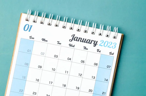 Enero 2023 Mostrador Calendario Para Que Organizador Planifique Recuerde Aislado —  Fotos de Stock