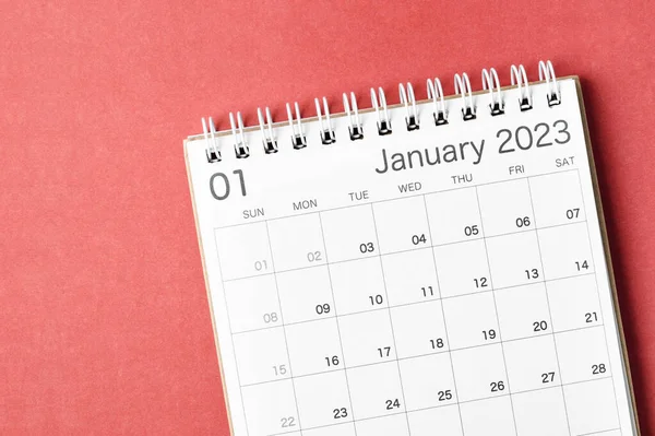 Janeiro 2023 Secretária Calendário Para Organizador Para Planejar Lembrar Isolado — Fotografia de Stock