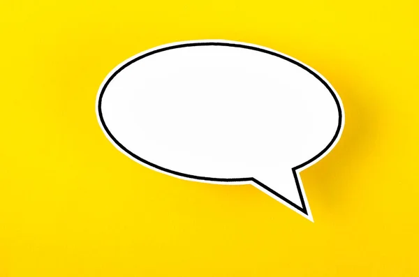 Sprechblase Mit Kopierraum Kommunikation Sprechende Konzepte Auf Gelbem Hintergrund — Stockfoto