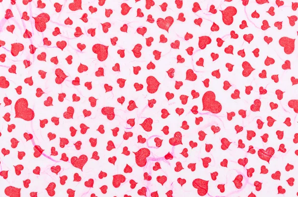 Resumen Borroso Corazón Rojo Sobre Textura Papel Morera Blanca Adecuado — Foto de Stock