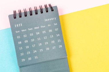 2023 Ocak ayının masa takvimi güzel arka plan 2023 yılı için.