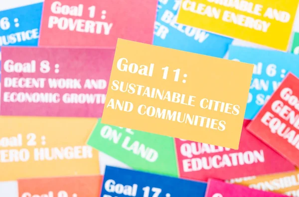 Goal 11 : Sustainable cities communities; The SDGs 17 development goals environment. Environment Development concepts.