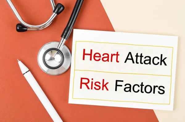 Heart attack risk factors  with stethoscope, Medical concepts.