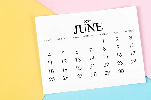 June 2023 Monthly Calendar 2023 Year Beautiful Background — Stock fotografie