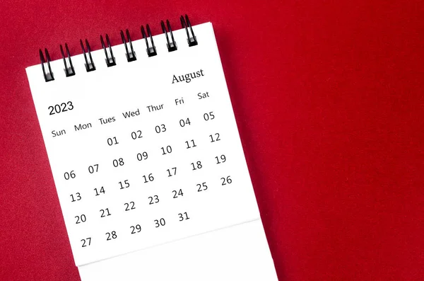 Augusti 2023 Kalender Skrivbord För Arrangören Att Planera Och Påminnelse — Stockfoto
