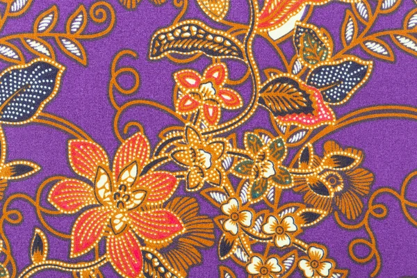 Batik Design Floral Fabriqué Indonésie — Photo