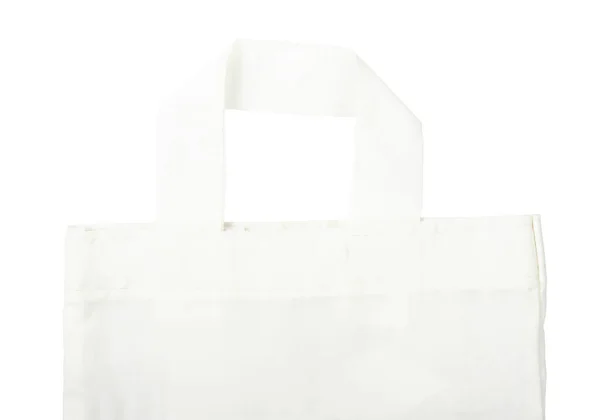 Detailní Rukojeť Látkové Tašky Izolované Bílém Pozadí Uložit Dráhu Výstřižku — Stock fotografie