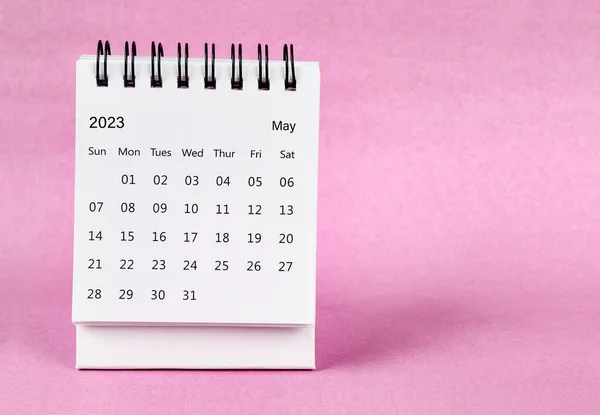 May 2023 Desk Calendar Pink Color Background — Stock fotografie