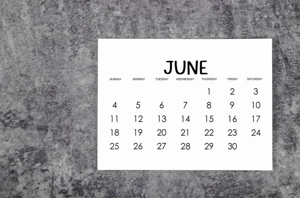Junho 2023 Calendário Mensal Para 2023 Ano Fundo Grunge — Fotografia de Stock