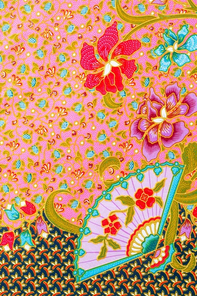 Beautiful Art Malaysian Indonesian Batik Pattern — Stock Photo, Image