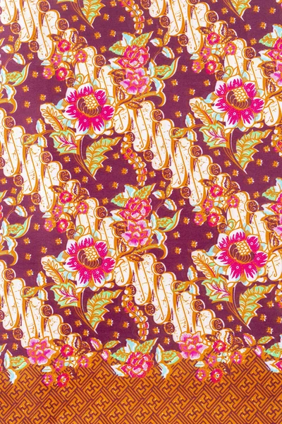 Färgglada Batik Tyg Tyg Bakgrund — Stockfoto