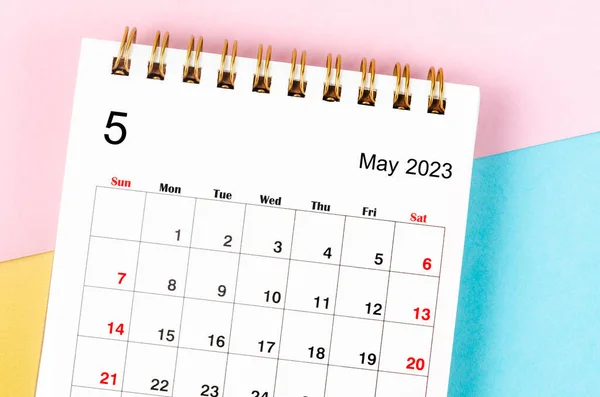 Maj 2023 Månadskalender För 2023 Vacker Bakgrund — Stockfoto