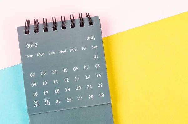 Juli 2023 Maandelijkse Bureaukalender Voor 2023 Jaar Prachtige Achtergrond — Stockfoto