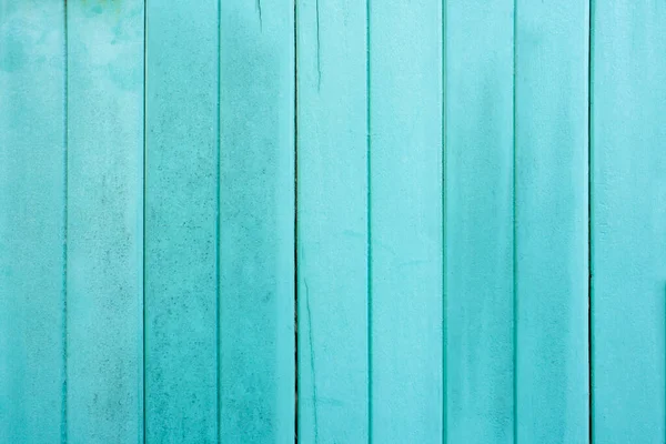 木栅栏老蓝颜色作为背景或纹理 复古画木板 — 图库照片