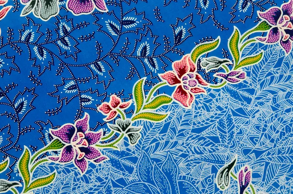 Beautiful Art Malaysian Indonesian Batik Pattern Background — Stock fotografie