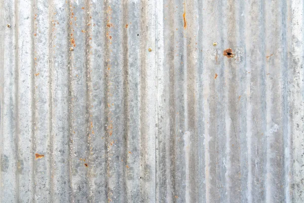 Textura Fondo Chapa Zinc Oxidado Mancha Marrón Rojiza Sobre Plata — Foto de Stock