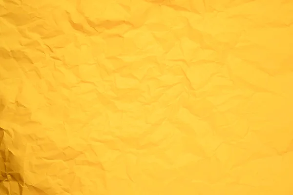 Buruşmuş Sarı Kağıt Dokusundan Soyut Arkaplan — Stok fotoğraf