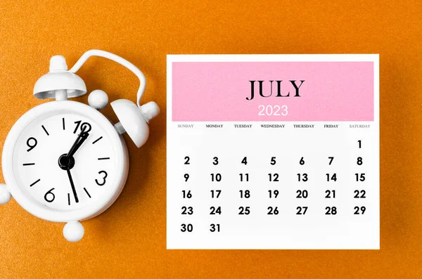 Ιούλιος 2023 Μηνιαίο Ημερολόγιο Για Τον Διοργανωτή Προγραμματίσει 2023 Έτος — Φωτογραφία Αρχείου