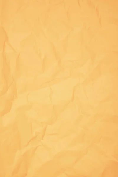 Textura Papel Crumpled Amarelo Vertical — Fotografia de Stock