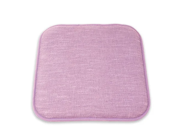 クリッピングパスを持つ白い背景に隔離されたピンクの色の椅子クッション — ストック写真