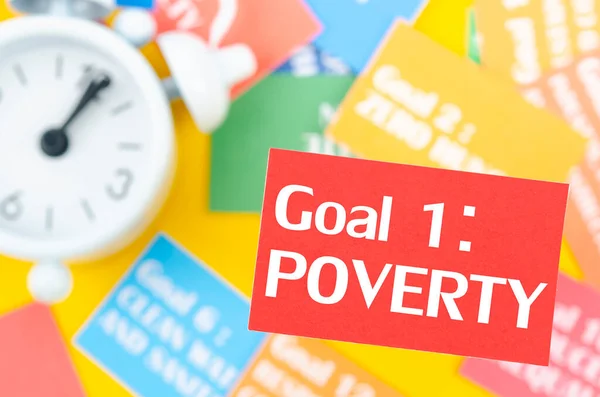 Goal Poverty Sdgs Development Goals Environment Environment Development Concepts — Stok Foto