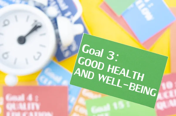 Goal Good Health Well Being Sdgs Development Goals Environment Environment — Stockfoto
