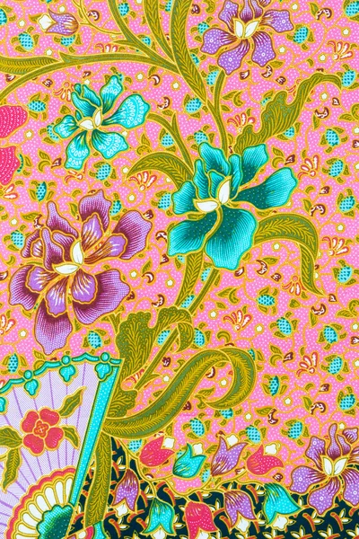 Beautiful Art Malaysian Indonesian Batik Pattern — Stock Photo, Image