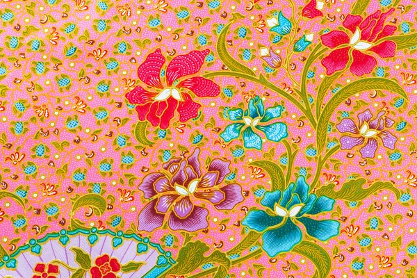 Piękne Sztuki Malezyjski Indonezyjski Batik Wzór — Zdjęcie stockowe