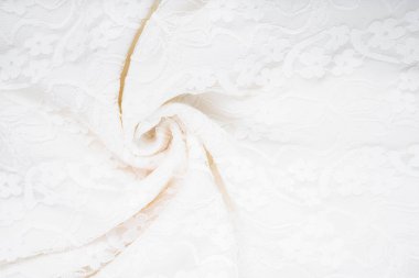 Dantel çiçekli beyaz arka plan. Desen arkaplan deseni. 