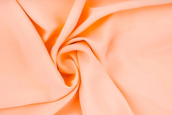 Pastell Orange Färg Duk Vågor Bakgrund Konsistens — Stockfoto