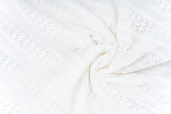 Fundo Branco Com Flor Renda Padrão Fundo Textura — Fotografia de Stock