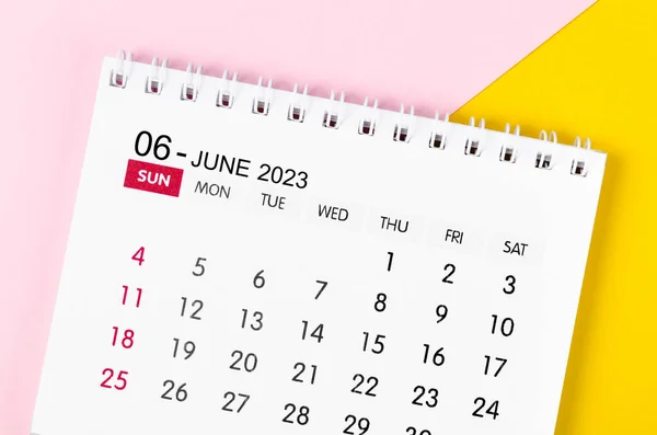 Juni 2023 Maandelijkse Bureaukalender Voor 2023 Jaar Prachtige Achtergrond — Stockfoto