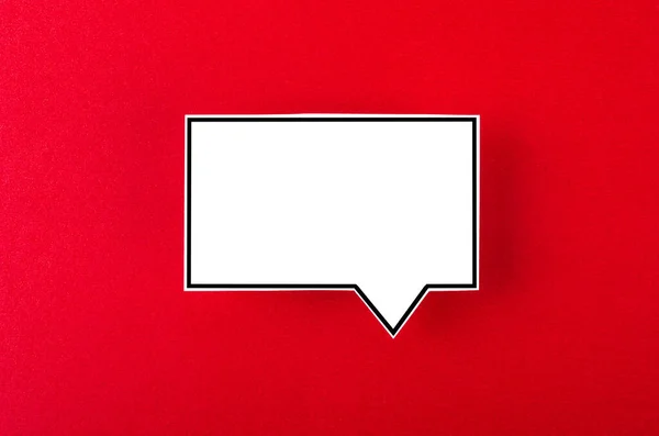 Sprechblase Mit Kopierraum Kommunikation Sprechende Konzepte Auf Rotem Hintergrund — Stockfoto