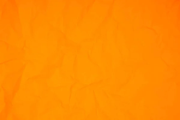 橘黄色皱巴巴的纸纹理背景 — 图库照片