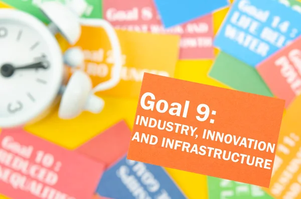 目標9 産業イノベーションとインフラ Sdgs 17の開発目標環境 環境開発の考え方 — ストック写真
