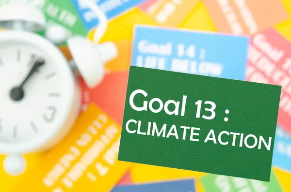 Obiettivo Azione Clima Gli Oss Obiettivi Sviluppo Ambiente Concetti Sviluppo — Foto Stock
