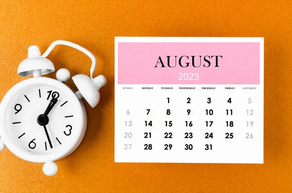Αύγουστος 2023 Μηνιαίο Ημερολόγιο Για Τον Διοργανωτή Προγραμματίσει 2023 Έτος — Φωτογραφία Αρχείου