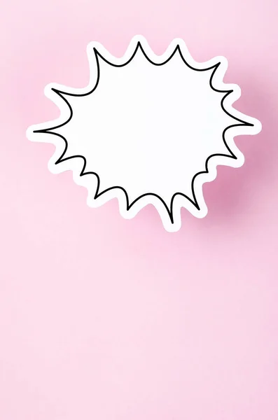 Sprechblase Mit Kopierraum Kommunikation Sprechende Sprechkonzepte Auf Rosa Hintergrund — Stockfoto