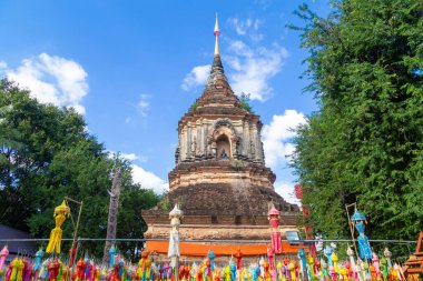 Wat Lok Mo Lee Tapınağı, Tayland 'da Chaing Mai' de güzel fener Yeepeng Festivali.