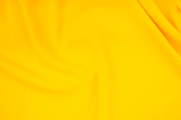 Textura Seda Tecido Amarelo Para Fundo — Fotografia de Stock