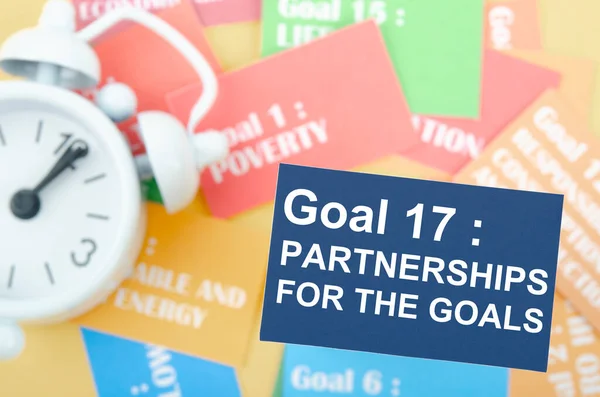 目标17 千年发展目标伙伴关系 可持续发展目标17发展目标环境 环境与发展概念 — 图库照片