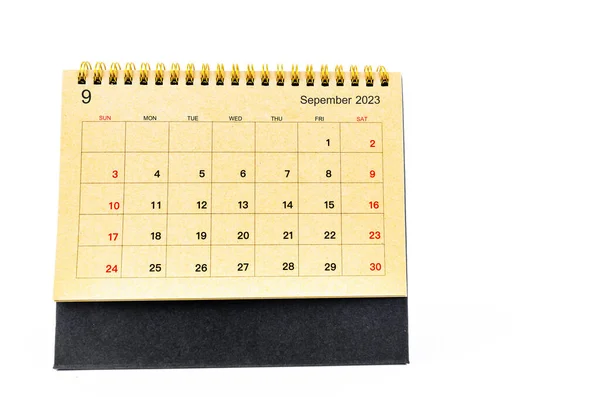 2018 문서에서 Monthly Desk Calendar 2023 Years Isolated White Background — 스톡 사진