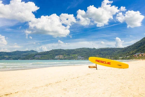 Surf Rescue surfboard on , beach, Phoket Southern of thailand