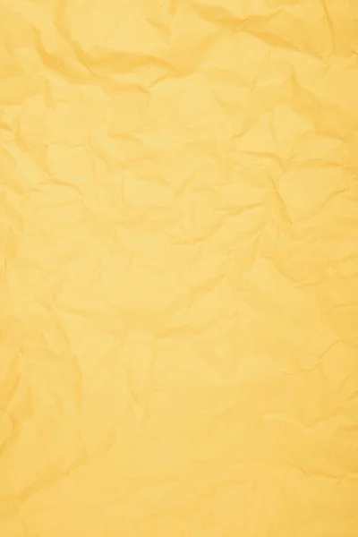 Svislá Žlutá Barva Vrásčitého Papíru Pozadí Textury — Stock fotografie