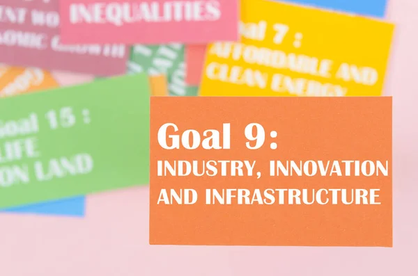 Goal 9 : Industry, Innovation and Infrastructure. The SDGs 17 development goals environment. Environment Development concepts.
