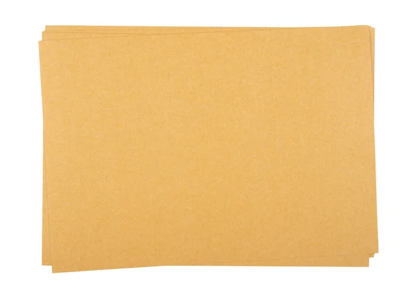 Carta Marrone Isolata Sfondo Bianco Salva Percorso Ritaglio Texture Cartone — Foto Stock