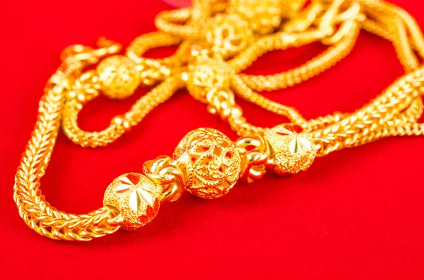 Bracciale Oro Rosso Contenitore Scatola Velluto — Foto Stock