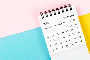 Eylül 2023 Aylık masa takvimi 2023 için güzel bir arka plan.