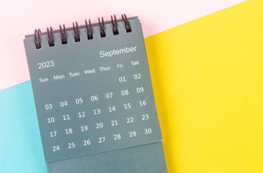 Eylül 2023 Aylık masa takvimi 2023 için güzel bir arka plan.