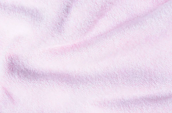 Textured Pink Colour Natural Cotton Towel Background Photo Selective Focus — Stock Photo, Image
